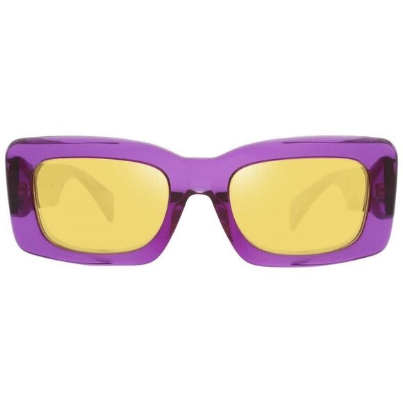 FX01338B Versace Yellow Mirror Rectangular Ladies Sunglasses VE4444U 5408V9 54 - Picture 1 of 6